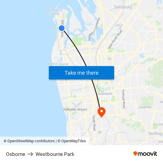 Osborne to Westbourne Park map