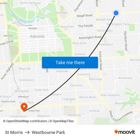 St Morris to Westbourne Park map