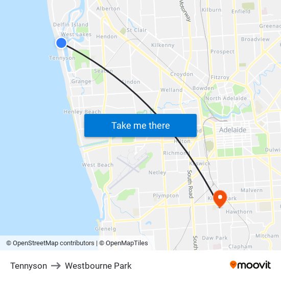 Tennyson to Westbourne Park map
