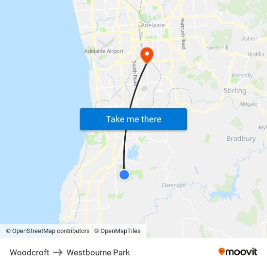 Woodcroft to Westbourne Park map