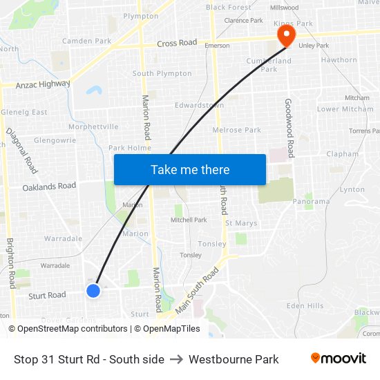 Stop 31 Sturt Rd - South side to Westbourne Park map