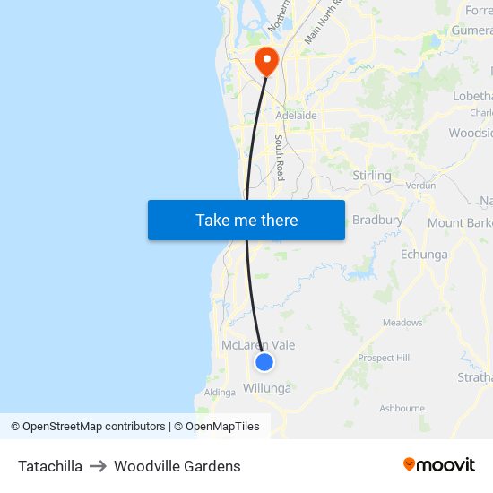 Tatachilla to Woodville Gardens map