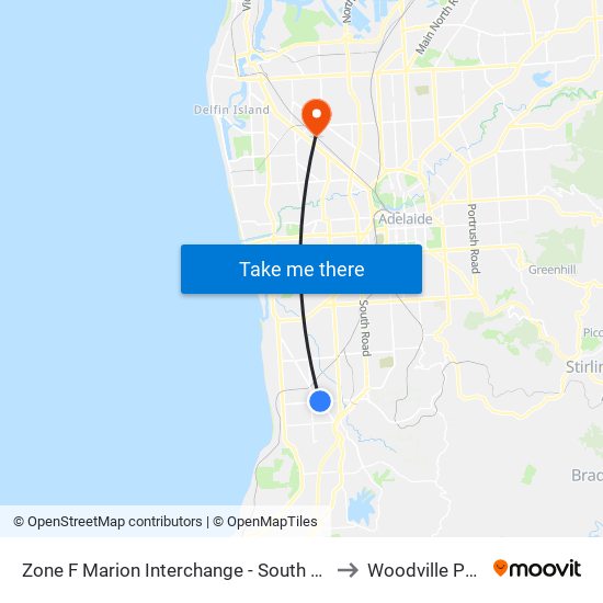 Zone F Marion Interchange - South side to Woodville Park map