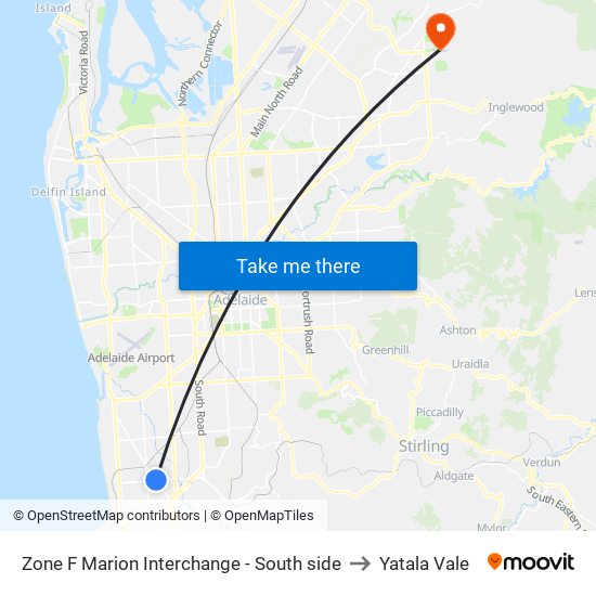 Zone F Marion Interchange - South side to Yatala Vale map