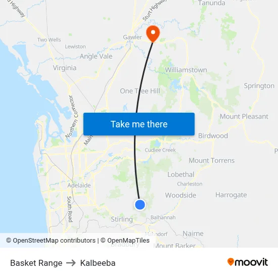 Basket Range to Kalbeeba map