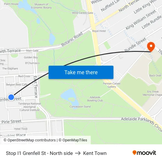 Stop I1 Grenfell St - North side to Kent Town map