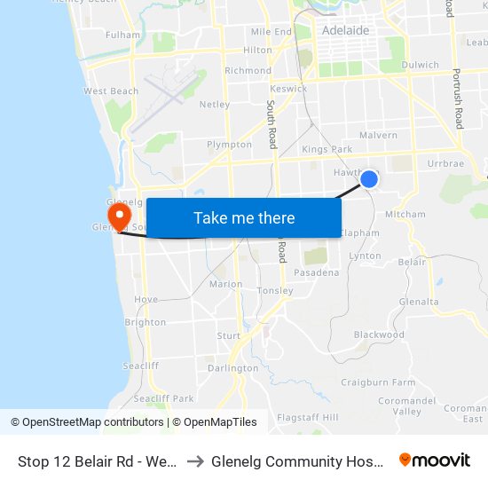 Stop 12 Belair Rd - West side to Glenelg Community Hospital Inc map