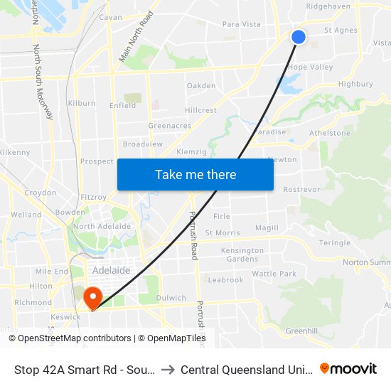 Stop 42A Smart Rd - South side to Central Queensland University map