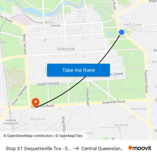 Stop X1 Dequetteville Tce - South West side to Central Queensland University map