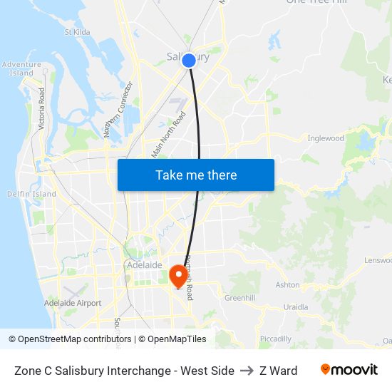 Zone C Salisbury Interchange - West Side to Z Ward map