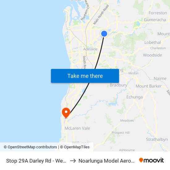 Stop 29A Darley Rd - West side to Noarlunga Model Aerosports map