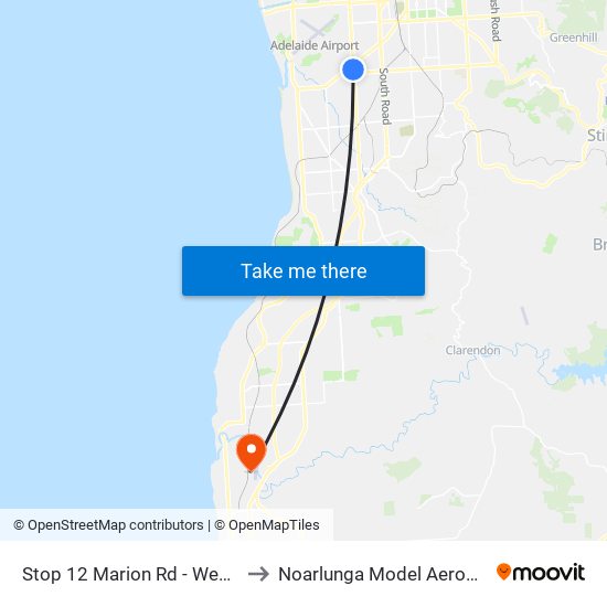 Stop 12 Marion Rd - West side to Noarlunga Model Aerosports map