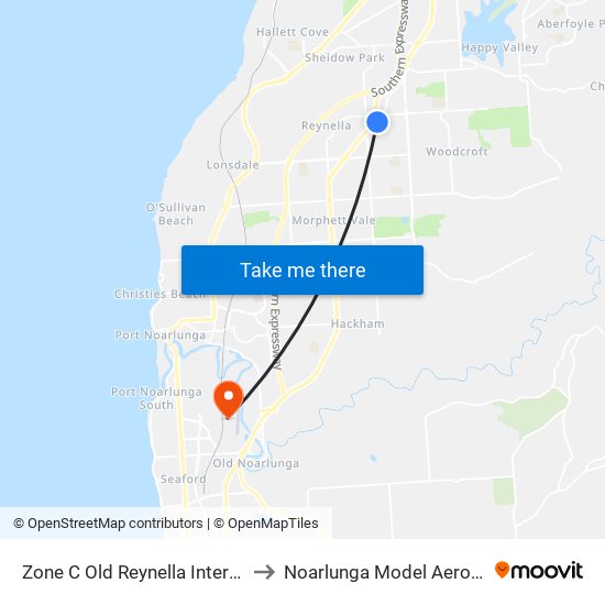 Zone C Old Reynella Interchange to Noarlunga Model Aerosports map