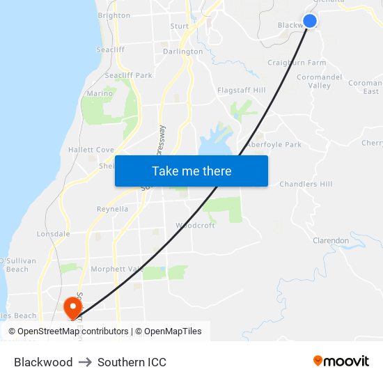 Blackwood to Southern ICC map