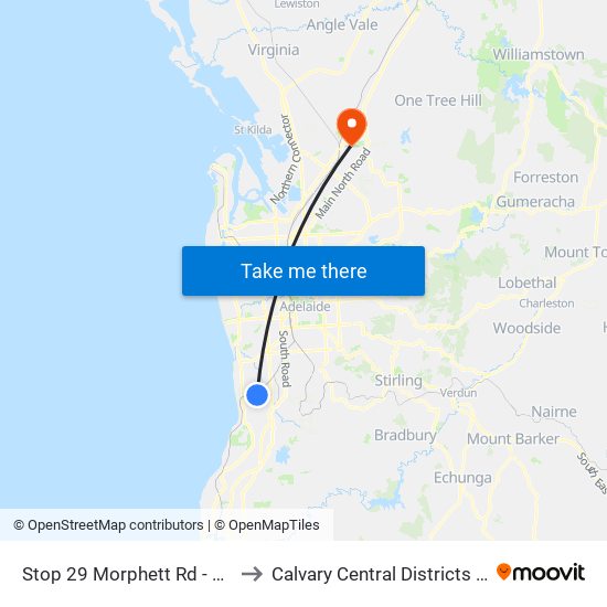 Stop 29 Morphett Rd - East side to Calvary Central Districts Hospital map