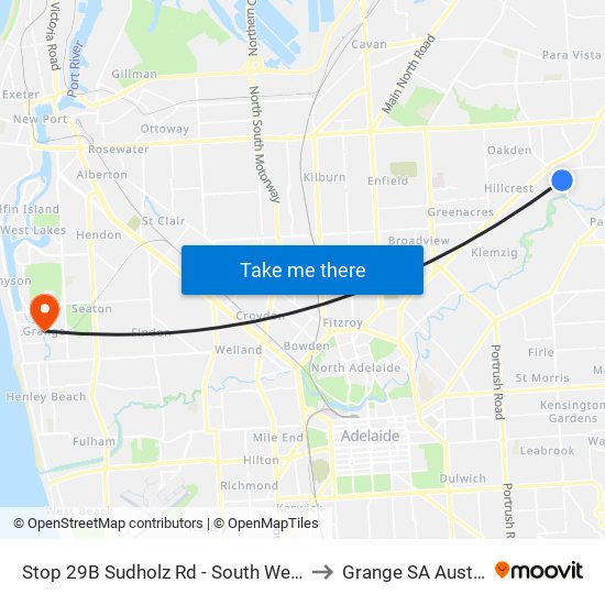 Stop 29B Sudholz Rd - South West side to Grange SA Australia map