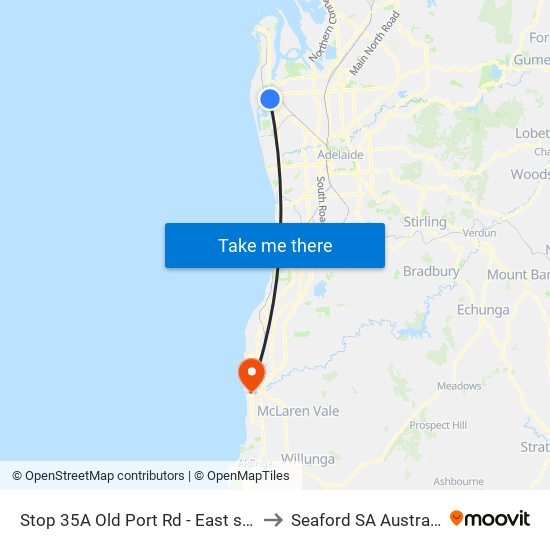 Stop 35A Old Port Rd - East side to Seaford SA Australia map