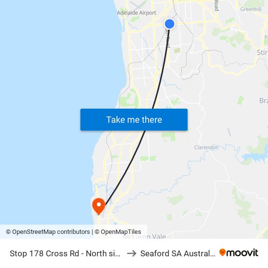 Stop 178 Cross Rd - North side to Seaford SA Australia map