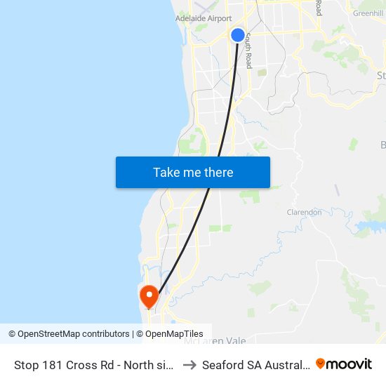 Stop 181 Cross Rd - North side to Seaford SA Australia map