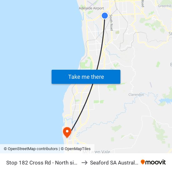 Stop 182 Cross Rd - North side to Seaford SA Australia map