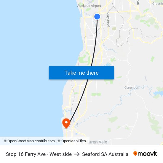 Stop 16 Ferry Ave - West side to Seaford SA Australia map