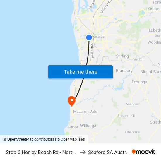 Stop 6 Henley Beach Rd - North side to Seaford SA Australia map