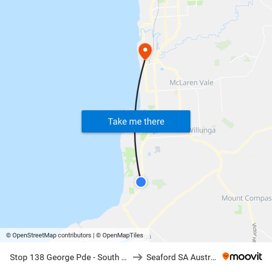 Stop 138 George Pde - South side to Seaford SA Australia map