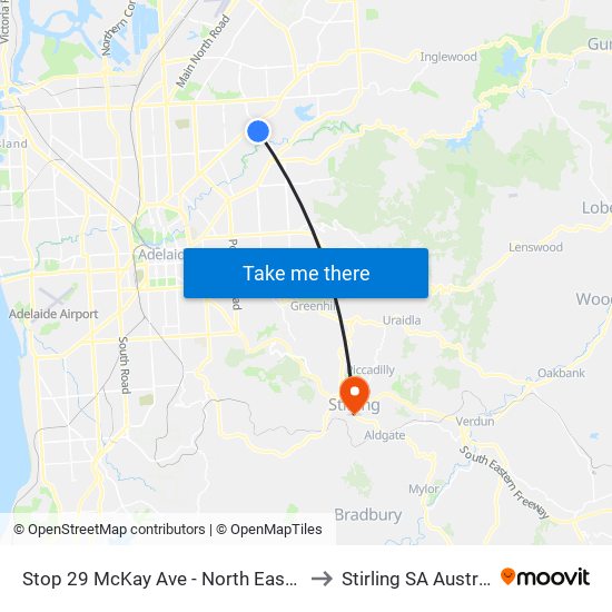Stop 29 McKay Ave - North East side to Stirling SA Australia map