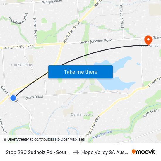 Stop 29C Sudholz Rd - South side to Hope Valley SA Australia map