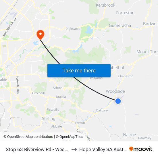 Stop 63 Riverview Rd - West side to Hope Valley SA Australia map