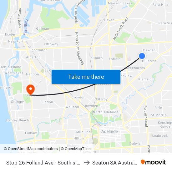 Stop 26 Folland Ave - South side to Seaton SA Australia map