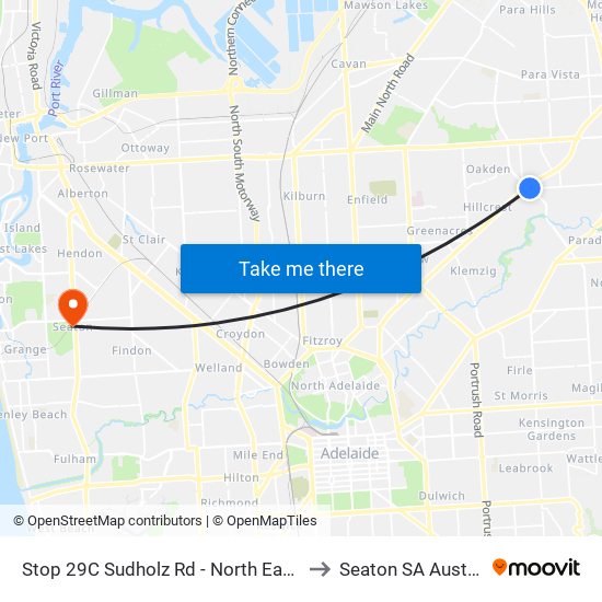 Stop 29C Sudholz Rd - North East side to Seaton SA Australia map