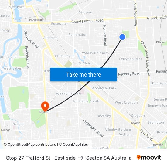 Stop 27 Trafford St - East side to Seaton SA Australia map
