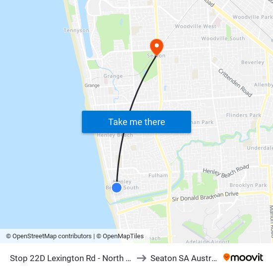 Stop 22D Lexington Rd - North side to Seaton SA Australia map