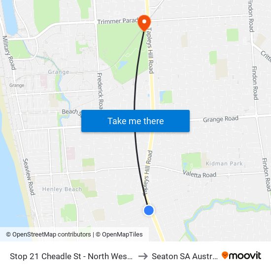 Stop 21 Cheadle St - North West side to Seaton SA Australia map