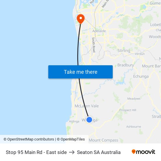 Stop 95 Main Rd - East side to Seaton SA Australia map