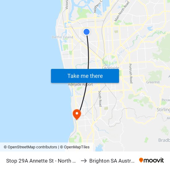 Stop 29A Annette St - North side to Brighton SA Australia map