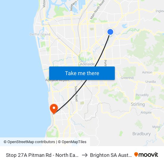 Stop 27A Pitman Rd - North East side to Brighton SA Australia map