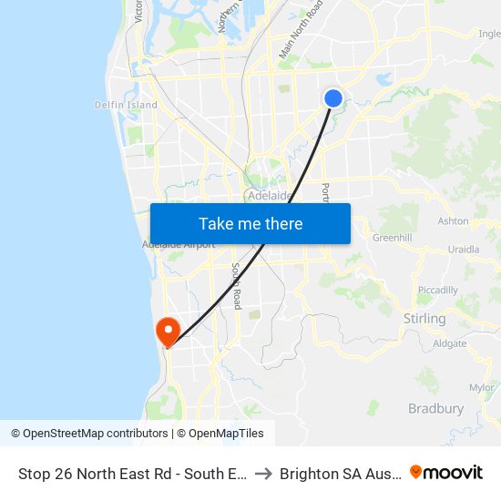 Stop 26 North East Rd - South East side to Brighton SA Australia map