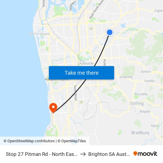 Stop 27 Pitman Rd - North East side to Brighton SA Australia map