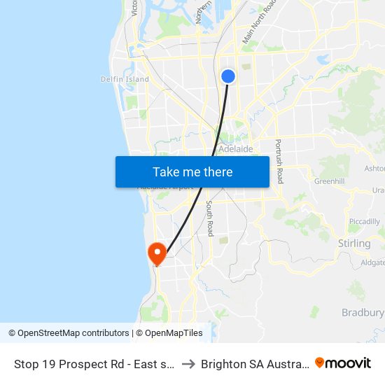 Stop 19 Prospect Rd - East side to Brighton SA Australia map