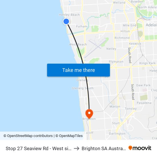 Stop 27 Seaview Rd - West side to Brighton SA Australia map