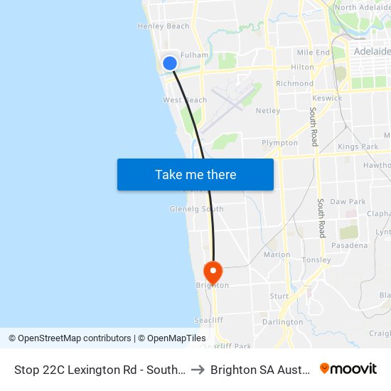 Stop 22C Lexington Rd - South side to Brighton SA Australia map