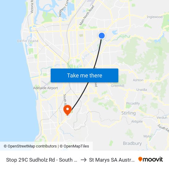 Stop 29C Sudholz Rd - South side to St Marys SA Australia map