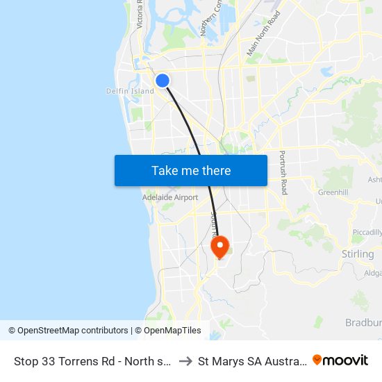 Stop 33 Torrens Rd - North side to St Marys SA Australia map