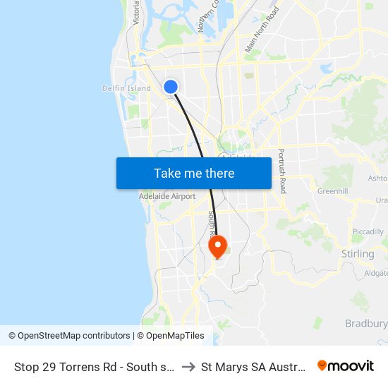 Stop 29 Torrens Rd - South side to St Marys SA Australia map