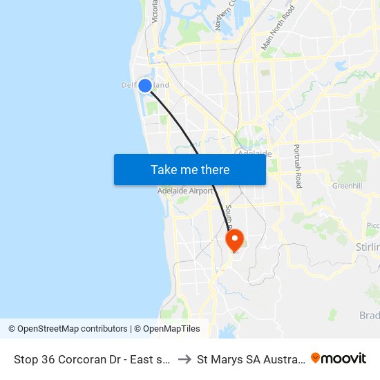 Stop 36 Corcoran Dr - East side to St Marys SA Australia map