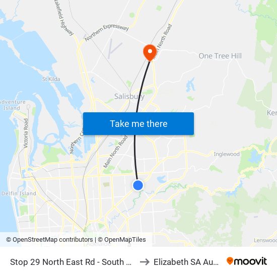 Stop 29 North East Rd - South East side to Elizabeth SA Australia map