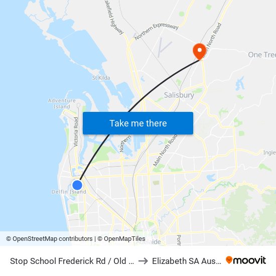 Stop School Frederick Rd / Old Port Rd to Elizabeth SA Australia map