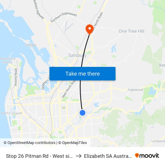 Stop 26 Pitman Rd - West side to Elizabeth SA Australia map